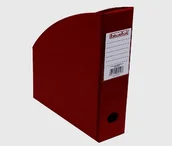 Przybory szkolne - Biurfol Pojemnik na czasopisma 10 cm bordowy - miniaturka - grafika 1