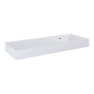 Umywalki - ELITA DIMPLE 120 UMYWALKA PRAWA MARMUR WHITE MATT 168876 - miniaturka - grafika 1