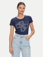 Koszulki i topy damskie - Guess T-Shirt W4YI37 J1314 Niebieski Regular Fit - miniaturka - grafika 1
