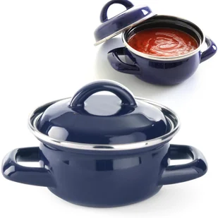 Hendi Garnek emaliowany do zup i sosów z pokrywką 0,4 l *produkt na zamówienie 625804 - Akcesoria gastronomiczne - miniaturka - grafika 2