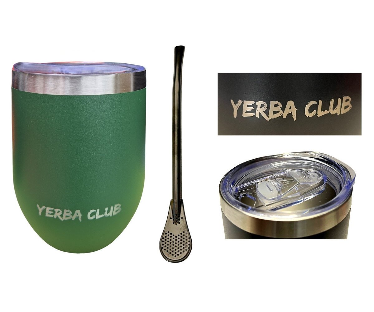 Zestaw Matero + Bombilla Yerba Club Green 350ml zielone