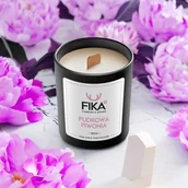 Świece - FIKA Candles - Świeca sojowa - Pudrowa Piwonia - 160 ml - miniaturka - grafika 1