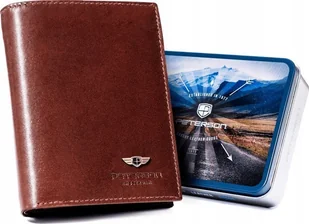 Peterson Elegancki portfel męski ze skóry naturalnej Peterson NoSize - Portfele - miniaturka - grafika 1