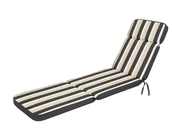 Poduszki ogrodowe - Poduszka na leżak Iris - Grafit z beżowymi pasami IRI - miniaturka - grafika 1