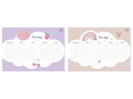 Szkolne artykuły papiernicze - Plan Lekcji Szkolny A4 Brokatowy Girls Interdruk - miniaturka - grafika 1