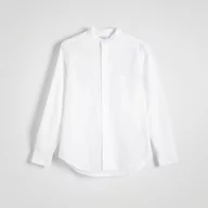 Koszule męskie - Reserved - Koszula regular fit ze stójką - Biały - miniaturka - grafika 1