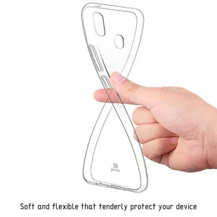 Crong Crystal Slim Cover - Etui Samsung Galaxy A40 (przezroczysty) - Etui i futerały do telefonów - miniaturka - grafika 3