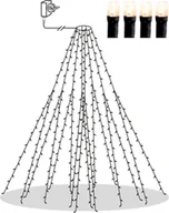 Oświetlenie świąteczne - Lampki choinkowe LED 360 diod 8 linii z pierścieniem białe ciepłe 3000k - miniaturka - grafika 1