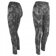 Legginsy - Legginsy Wyszczuplające Nadruk Kolorowe Leginsy Sportowe Push Up Cienkie - miniaturka - grafika 1