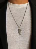 Spinki do mankietów i krawatów - Uomo Srebrna zawieszka - miniaturka - grafika 1