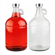 Domowy wyrób alkoholu - Szklana butelka butla GALON 3 L na WINO WODĘ ALKOHOL CYDR + ZAKRĘTKA - miniaturka - grafika 1