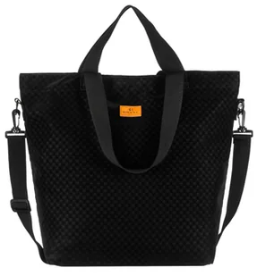 Torba damska torebka zakupowa shopper na ramię na zakupy z paskiem Rovicky czarna - Torebki damskie - miniaturka - grafika 1