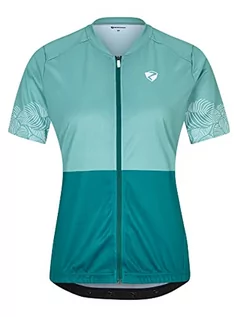 Koszulki i topy damskie - Ziener NYMERIA damska koszulka rowerowa/koszulka rowerowa – rower górski, rower wyścigowy – oddychająca, szybkoschnąca, elastyczna, z krótkim rękawem, Green Lake, rozmiar 44 - grafika 1