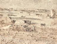 Plakaty - Plakat, Harvest The Plain of La Crau, Vincent van Gogh, 91,5x61 cm - miniaturka - grafika 1