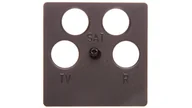 Inne akcesoria elektryczne - Berker Kwadrat/B3/B7 antracyt płytka do gniazda RTV-SAT x4) B_14841606 - miniaturka - grafika 1