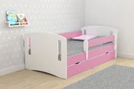 Łóżka dla dzieci i młodzieży - Kocot Kids Łóżko CLASSIC 2 różowe z szufladą i materacem Kocot Kids - miniaturka - grafika 1