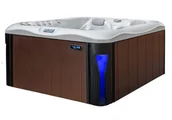 Baseny ogrodowe - HYDROSAN - Wanna SPA Jacuzzi ogrodowe z hydromasażem 3-osobowa 210x170 cm 230V BIAŁA PERŁA OBUDOWA KAWA SPA530 - miniaturka - grafika 1