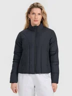 Kurtki damskie - 4F Kurtka puchowa z wypełnieniem syntetycznym damska - czarna M - miniaturka - grafika 1