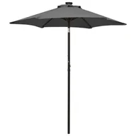 Parasole ogrodowe - vidaXL Parasol z lampkami LED, antracytowy, 200x211 cm, aluminium 313559 - miniaturka - grafika 1