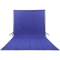 Tła fotograficzne - GlareOne materiałowe Blue Screen Backdrop 3x6 m - niebieskie - miniaturka - grafika 1