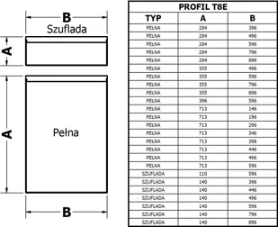 Restol Fronty Front kuchenny wanilia mat K270 profil T8E - Fronty meblowe - miniaturka - grafika 1