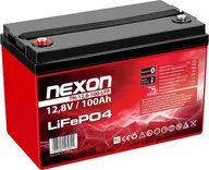 Zasilacze awaryjne UPS - NEXON AKUMULATOR LIFEPO4 100AH 12,8V, BLUETOOTH (APLIKACJA) I MATA GRZEWCZA TN-12,8-100-LFP - miniaturka - grafika 1