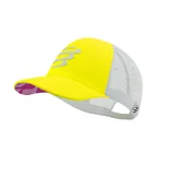 Czapki i chusty sportowe męskie - COMPRESSPORT Czapka lifestyle TRUCKER CAP safe yellow/white - miniaturka - grafika 1