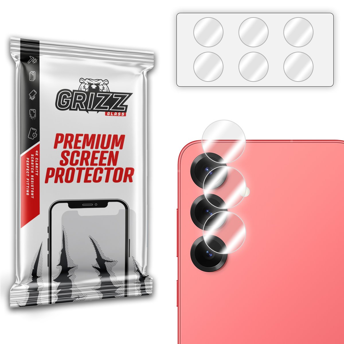 2x SZKŁO NA APARAT GRIZZGLASS HYBRIDGLASS CAMERA DO SAMSUNG GALAXY S25 PLUS