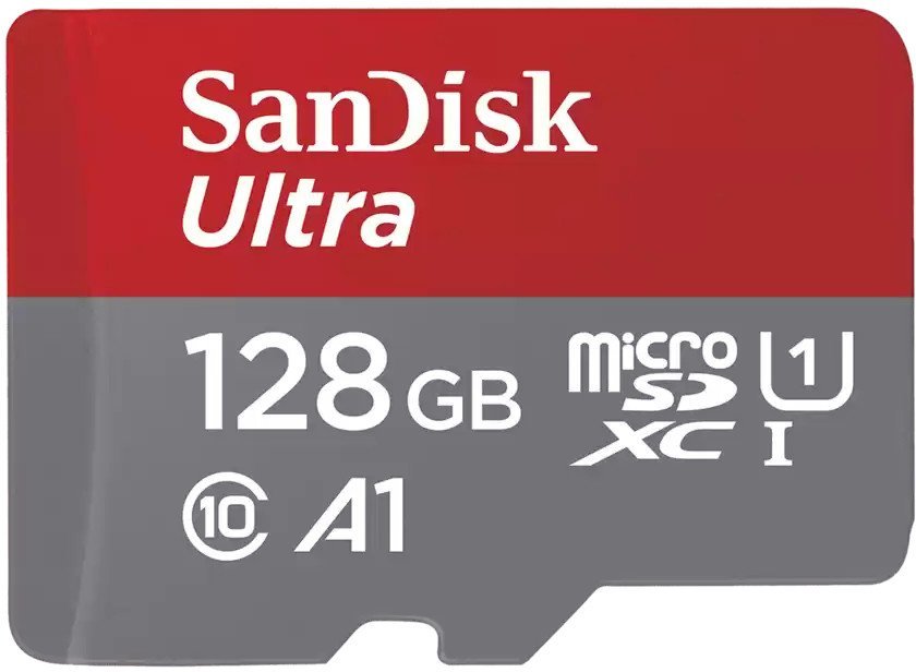 Karta SanDisk SanDisk Ultra - Flash-Speicherkarte microSDXC-an-SD-Adapter inbegriffen - 128 GB - A1 / UHS-I U1 / Class10 - microSDXC UHS-I