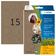 Etykiety samoprzylepne i bloki etykiet - HERMA 2076 samoprzylepne etykiety Okrągły Na stałe Brązowy 360 szt. - miniaturka - grafika 1
