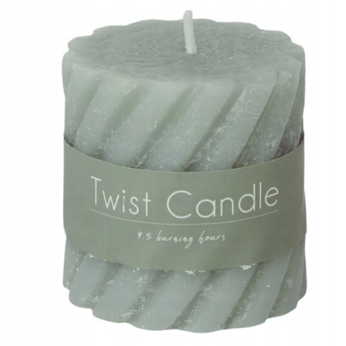 Twist Candle Mini świeca 5x5cm zielonoszara
