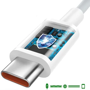 Kabel Xiaomi oryginalny USB - USB-C typ C mocny szybki 120W PD 6A 1M przewód Biały - Kable - miniaturka - grafika 9