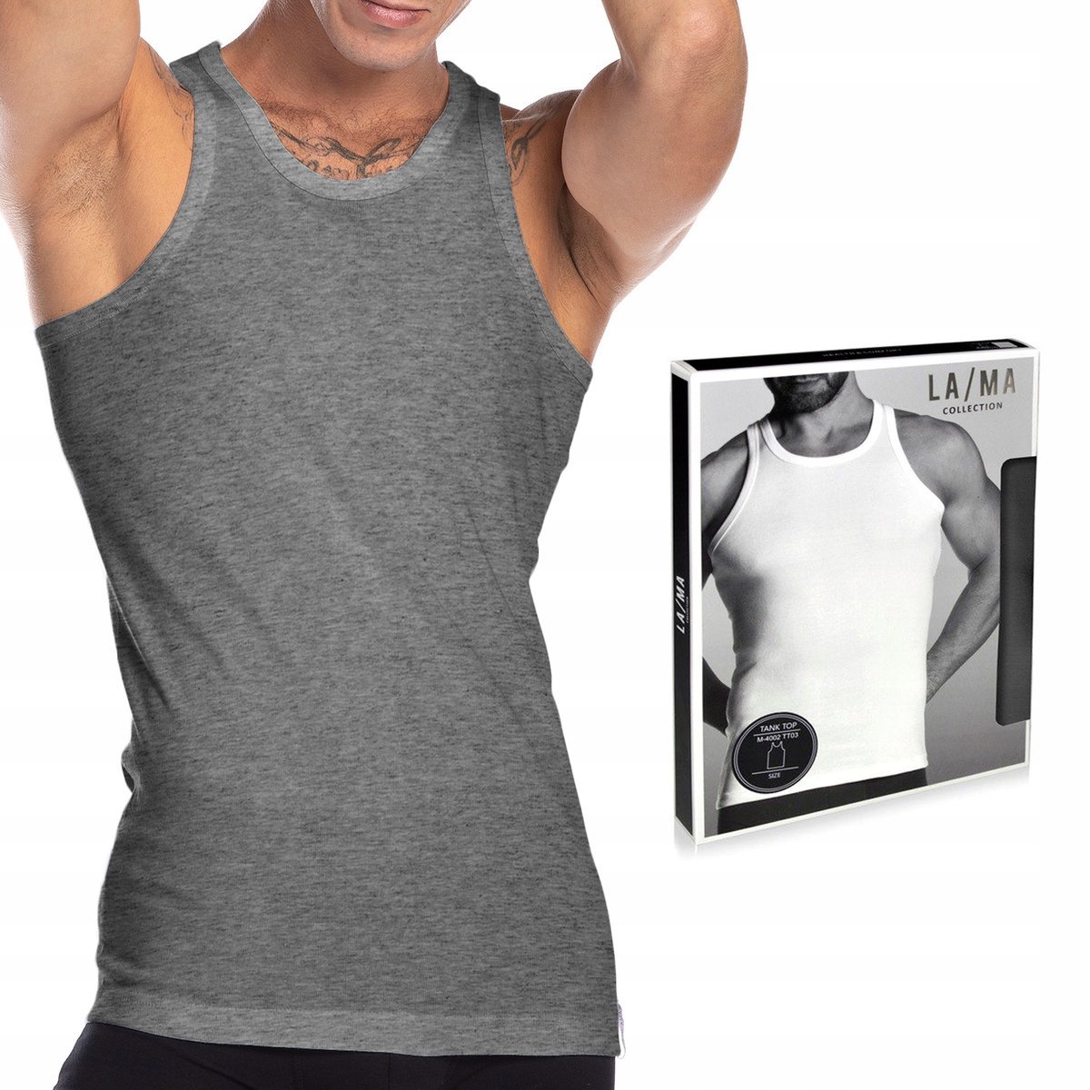 Podkoszulek Podkoszulka Męska na Ramiączkach TANK TOP LAMA - M