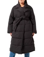 Płaszcze damskie - YAS Damski płaszcz damski Yasluffa Ls Padded Coat S. Noos, czarny, S - miniaturka - grafika 1