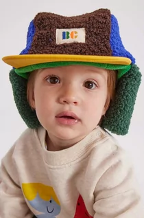 Czapki dla dzieci - Bobo Choses czapka dziecięca kolor zielony z grubej dzianiny - grafika 1