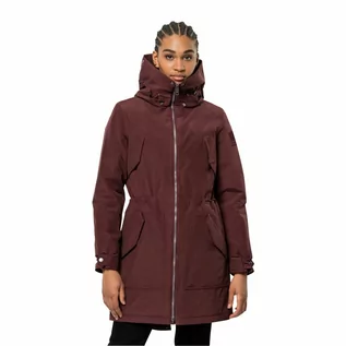 Kurtki damskie - Damska parka Jack Wolfskin ROCKY POINT PARKA cordovan red - XL - grafika 1