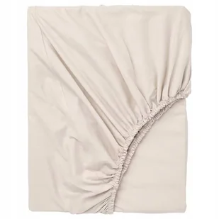 IKEA DVALA PRZEŚCIERADŁO Z GUMKĄ BEŻOWY 80x200 CM - Prześcieradła - miniaturka - grafika 1