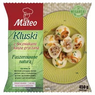 Dania mrożone - Mateo Kluski z boczniakami i kaszą gryczaną 450 g - miniaturka - grafika 1