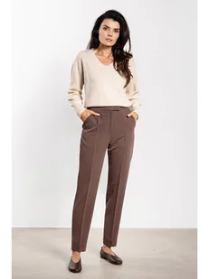 Awama Spodnie w kolorze brązowym - Spodnie damskie - miniaturka - grafika 1