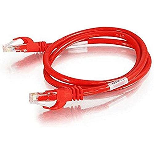 C2G 27865 Cat6 kabel krzyżowy - nieekranowany kabel sieciowy crossoverowy, czerwony (25 stóp, 7,62 m)