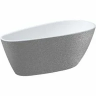 Wanny - Besco WA-160-GSR GOYA A-LINE GLAM SREBRNA Wanna wolnostojąca syfon z przelewem chrom 160x73 - miniaturka - grafika 1