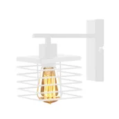 Lampy ścienne - Industrialny kinkiet do sypialni do czytania GALATI LOFT bialy, czarny - miniaturka - grafika 1