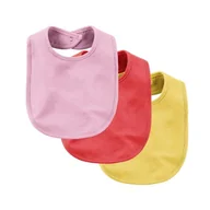 Śliniaki i fartuszki - Dziecięcy śliniak 3-pack, gładki w trzech kolorach, zapinany na napę, Tup Tup - miniaturka - grafika 1