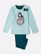 Piżamy dla dziewczynek - SANTORO London Piżama "Sabtoro Gorjuss" w kolorze błękitno-morskim - miniaturka - grafika 1