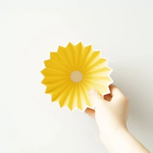 ORIGAMI Ceramaiczny Origami Dripper S Żółty 99300440 - Zaparzacze i kawiarki - miniaturka - grafika 3
