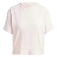 Koszulki i topy damskie - adidas Damska koszulka Essentials 3-Stripes Single Jersey Cropped Top, XS - miniaturka - grafika 1