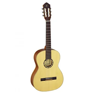 Ortega R121-7/8 gitara koncertowa 7/8 z wysokiej jakości futerałem Gig Bag, kolor: naturalny, wykończenie: jedwabiste matowe R121-7/8 - Gitary klasyczne - miniaturka - grafika 1
