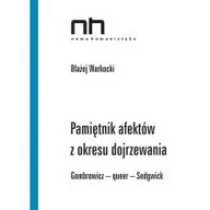 Powieści - Wydawnictwo Naukowe Uniwersytetu im. Adama Mickiew Pamiętnik afektów z okresu dojrzewania Gombrowicz queer Sedgwick Warkocki Błażej - miniaturka - grafika 1