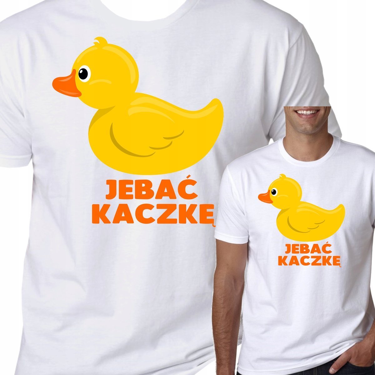 T-Shirt KOSZULKA ANTY PIS ŚMIESZNE KACZKA M 1150
