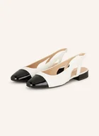 Moda i Uroda OUTLET - Peter Kaiser Baleriny Z Odkrytą Piętą Torino weiss - miniaturka - grafika 1